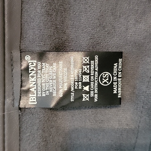 Blank NYC Onto the Next Faux Leather Jacket Grey NWOT - Picture 6 of 8